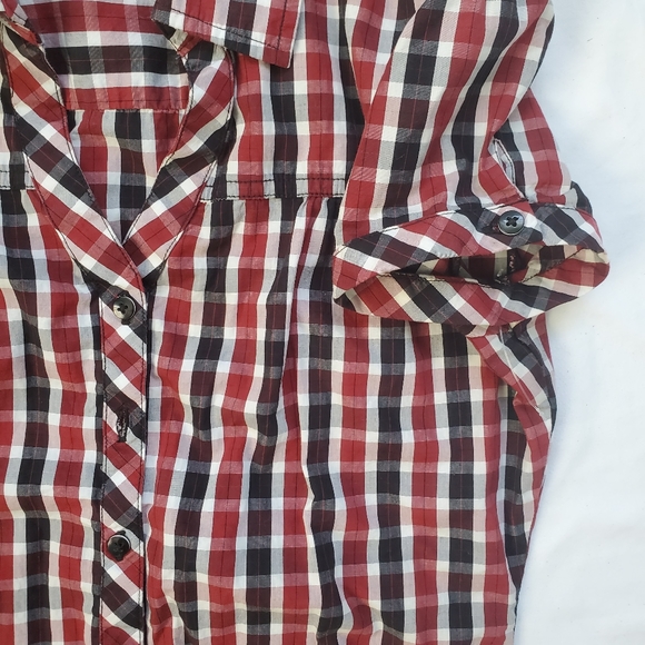 SOLD Scullers Western Plaid Polo Shirt - Picture 5 of 8